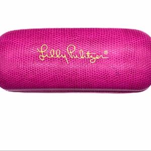 Lilly Pulitzer Hot Pink Croc Print Sunglass Case